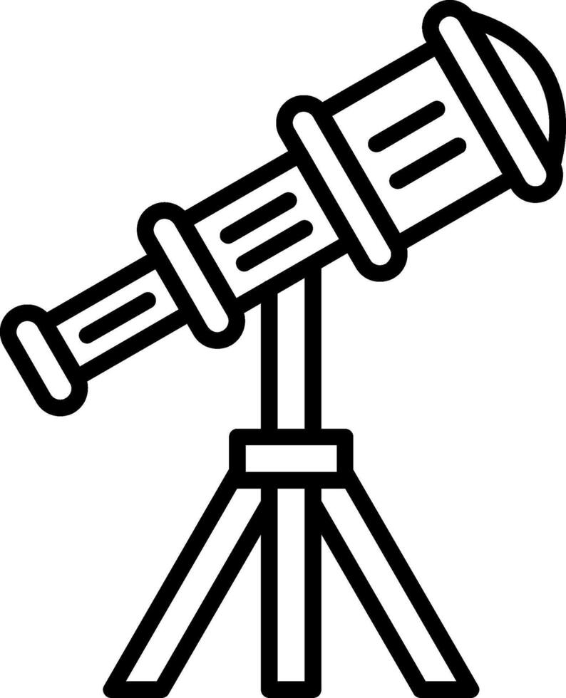 Telescope Line Icon vector