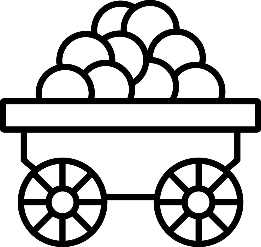 Wagon Line Icon vector