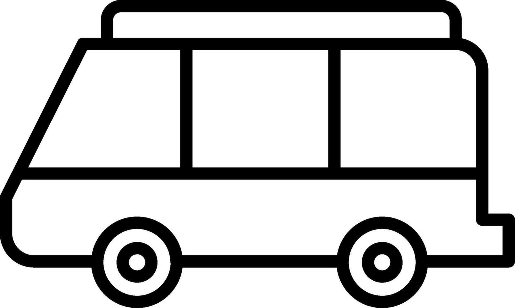 Minibus Line Icon vector