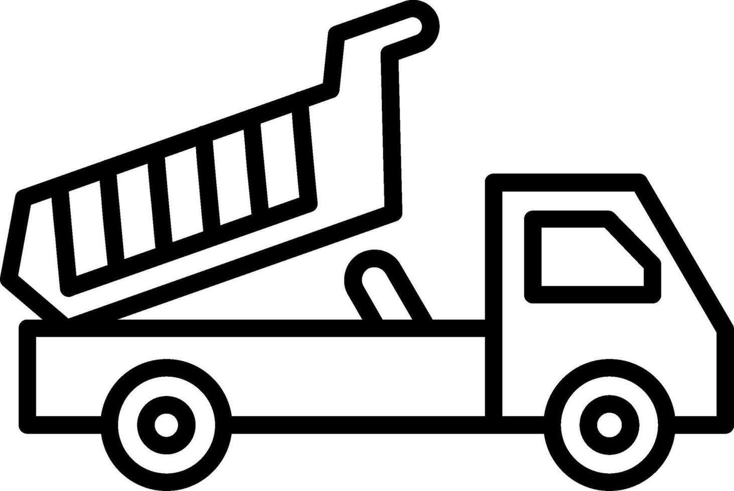 Tipper Line Icon vector