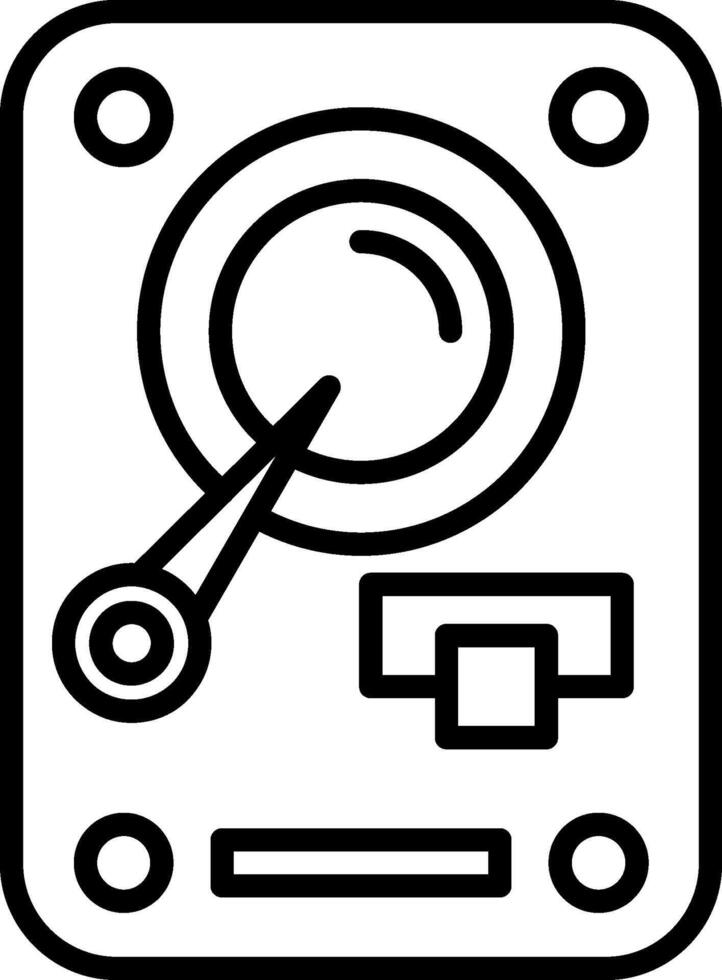 Hard Disk Drive Line Icon vector