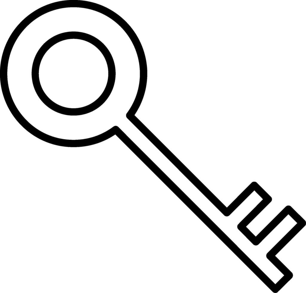 Key Line Icon vector