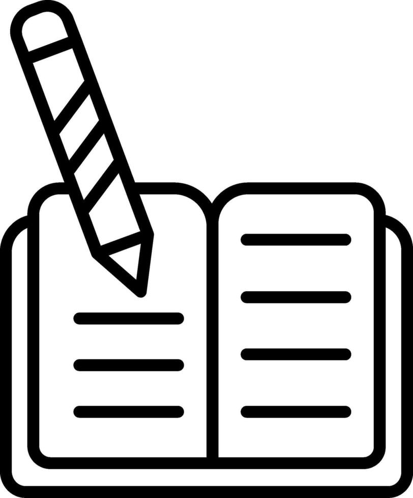 Homework Line Icon vector