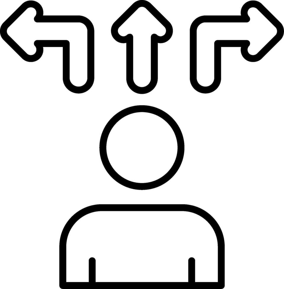Decision Making Line Icon vector