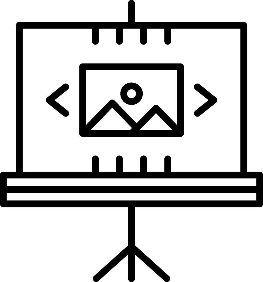 diapositivas línea icono vector
