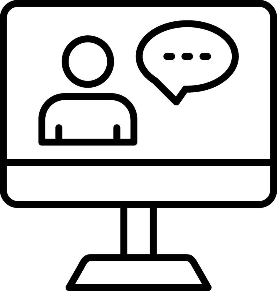 Webinar Line Icon vector