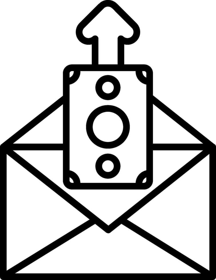 Wages Line Icon vector