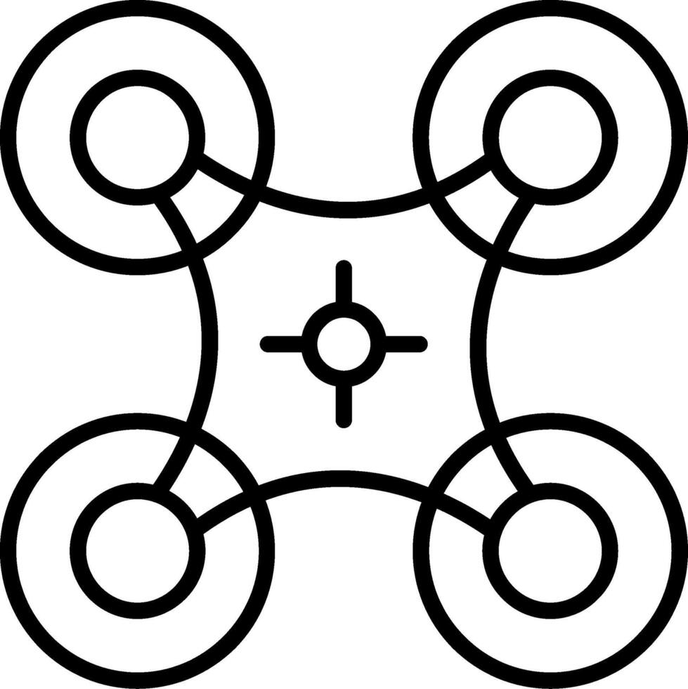 Drone Line Icon vector