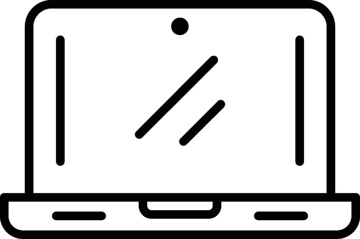 Laptop Line Icon vector