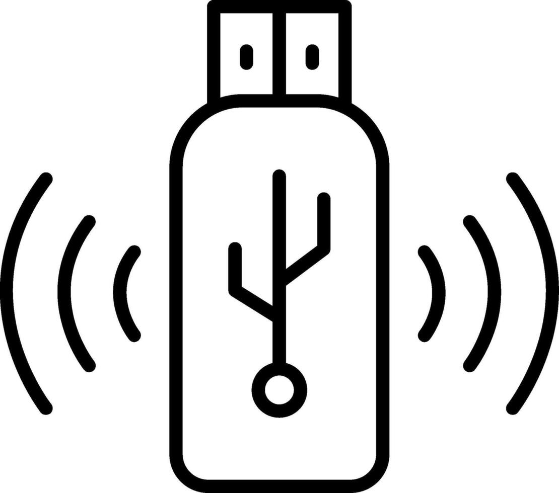 Usb Line Icon vector