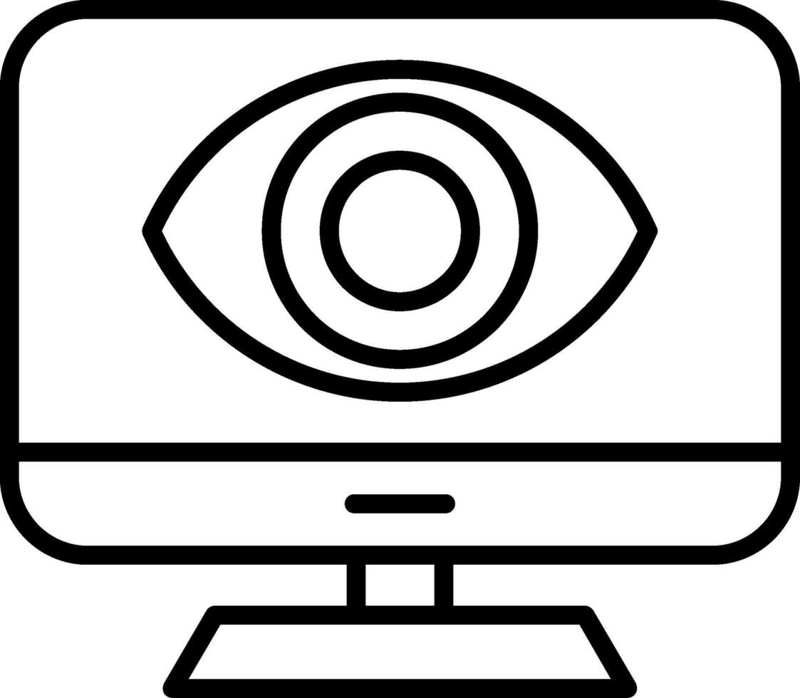 Computer Line Icon vector