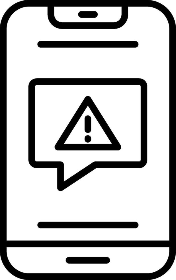 icono de línea de alerta vector