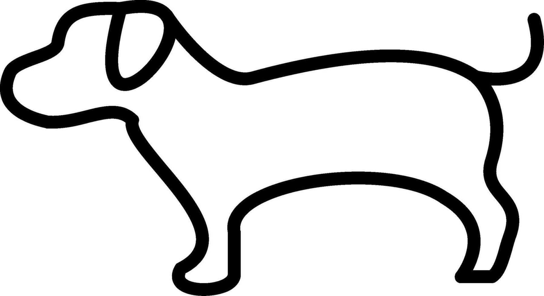 Dog Line Icon vector