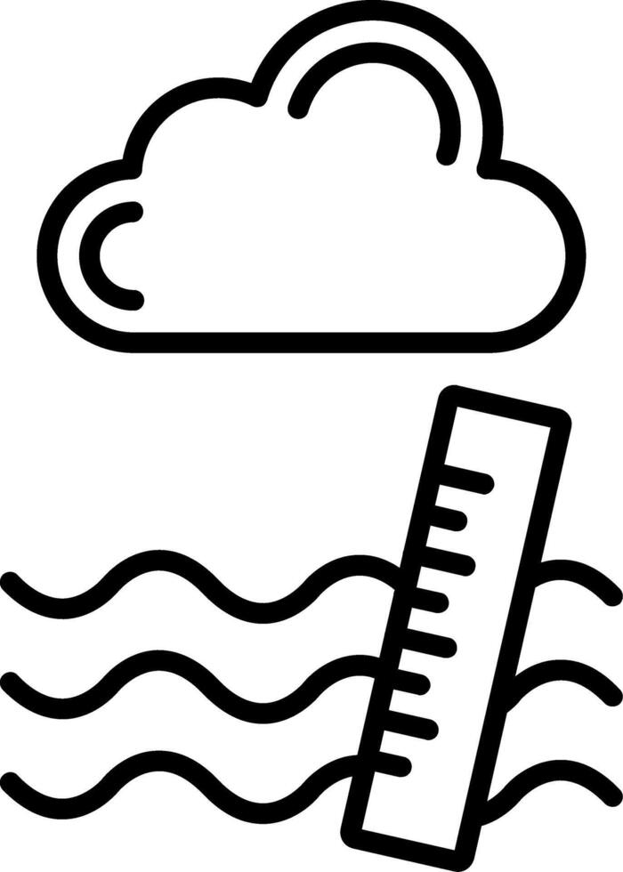 Ruler Line Icon vector