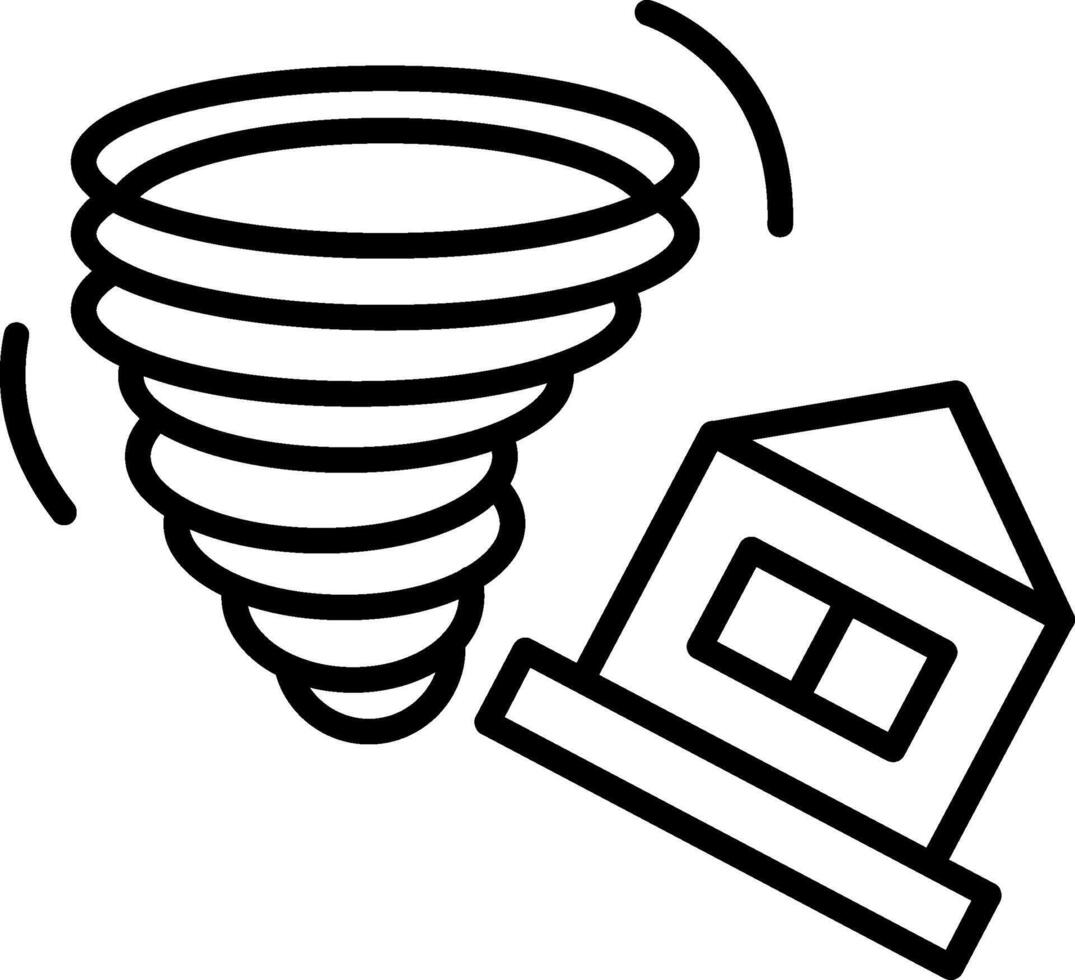 Tornado Line Icon vector