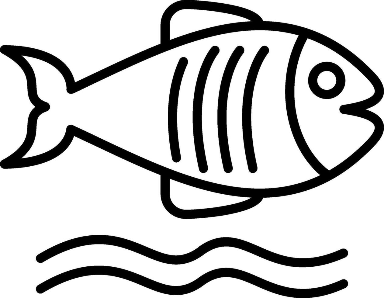 Flounder Line Icon vector