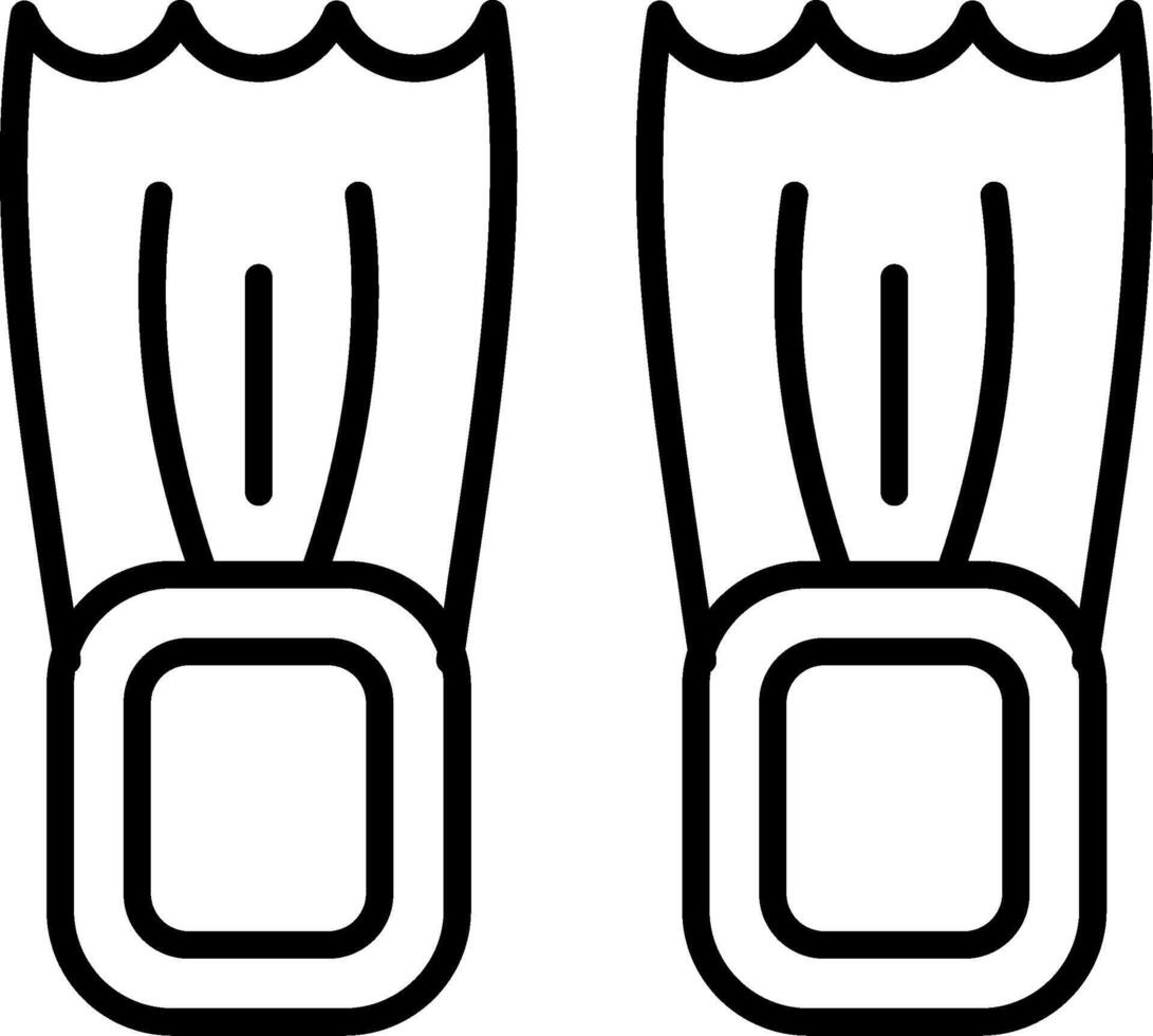 Flippers Line Icon vector