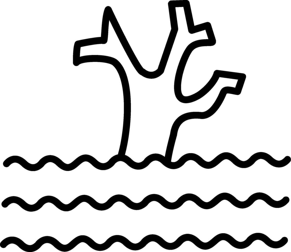 Flood Line Icon vector