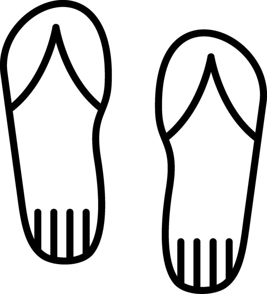 Flip Flops Line Icon vector