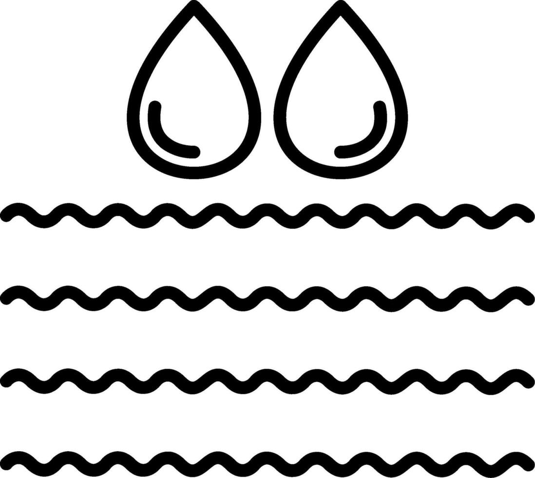 Water Line Icon vector