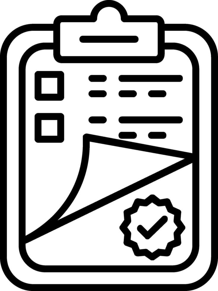 Clipboard Line Icon vector