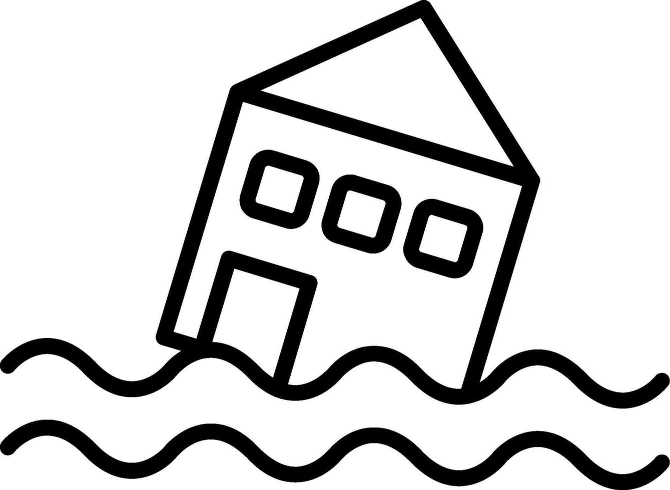 Flood Line Icon vector