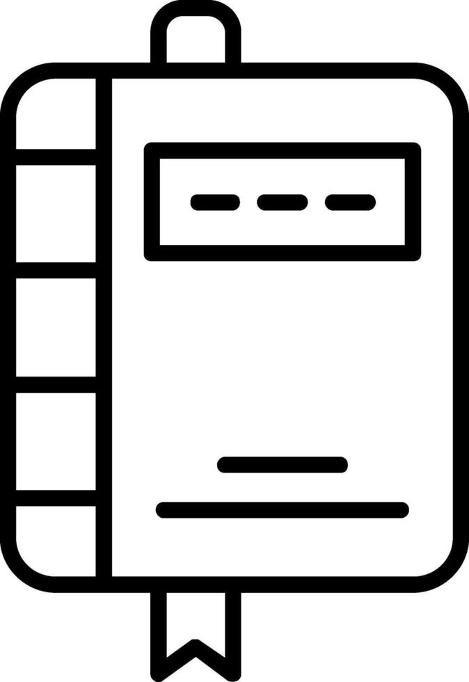 Note Book Line Icon vector