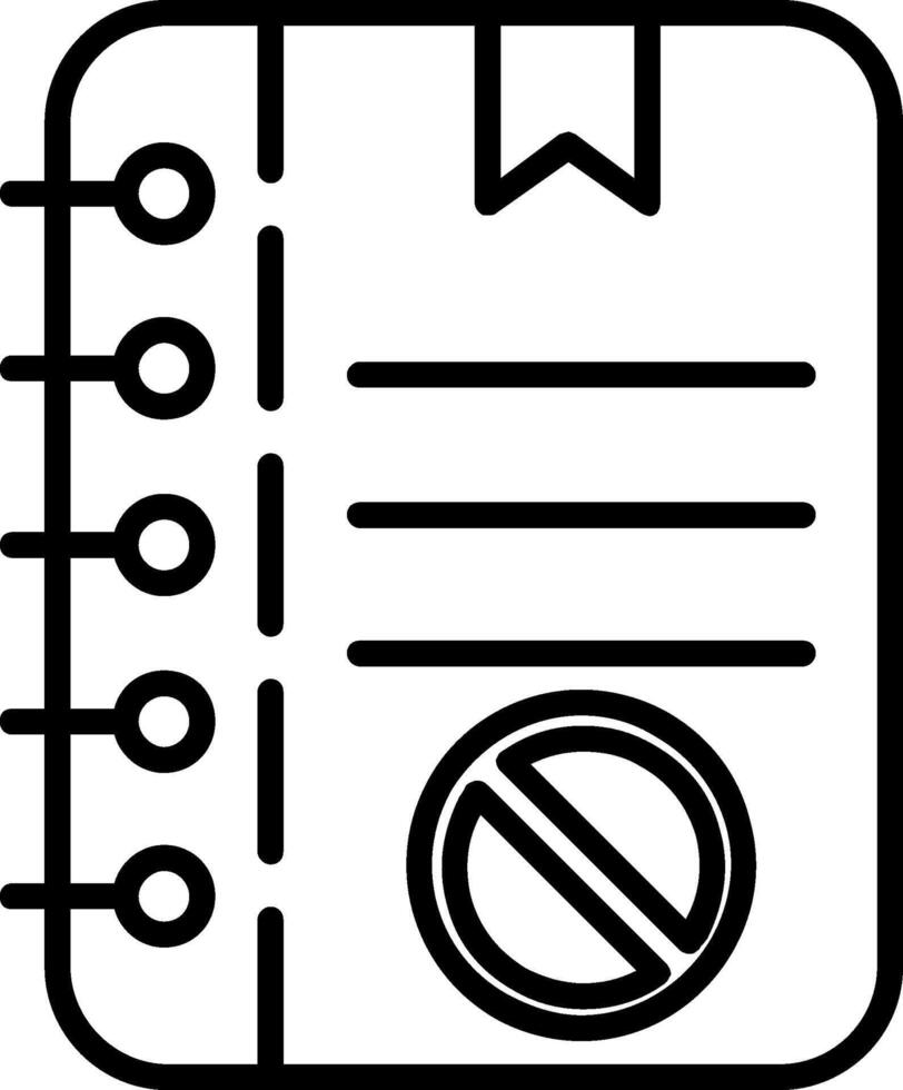 Notes Line Icon vector