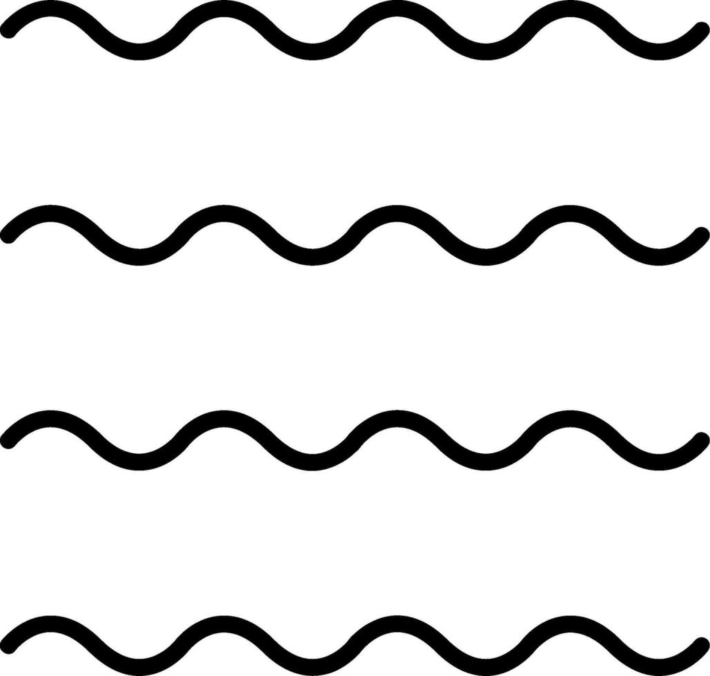 Waves Line Icon vector