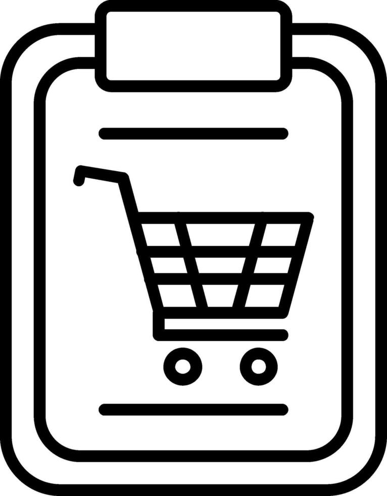 icono de línea de compras vector