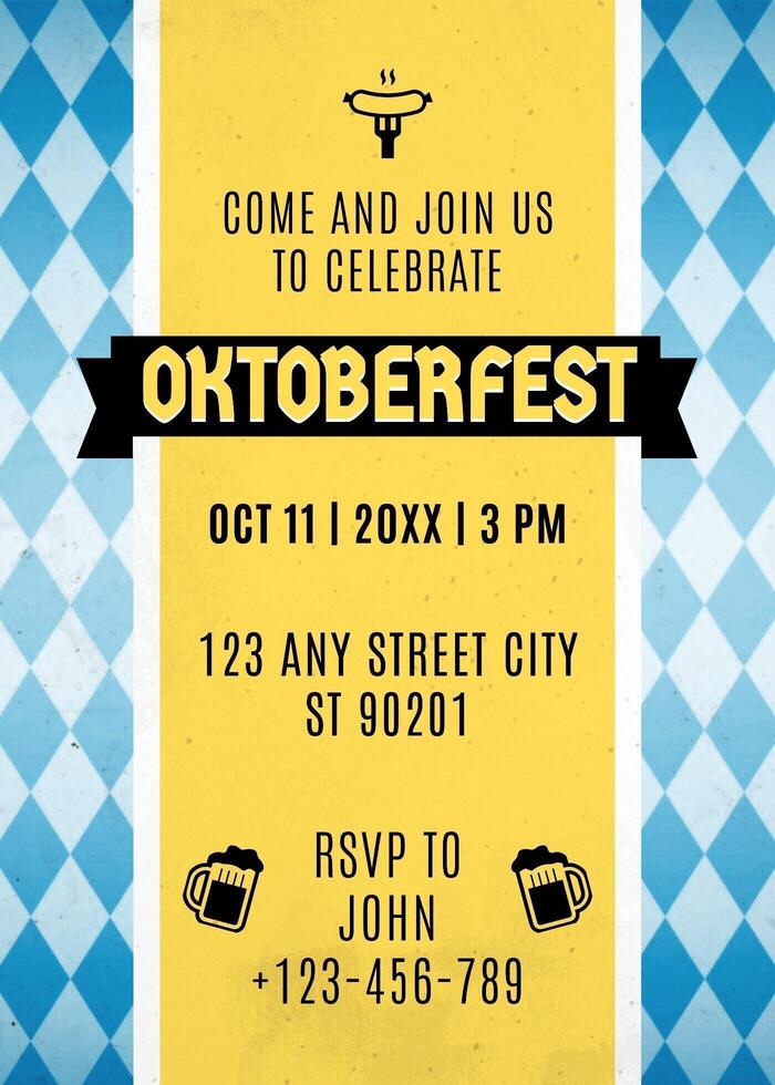 Oktoberfest Invitation Card Template