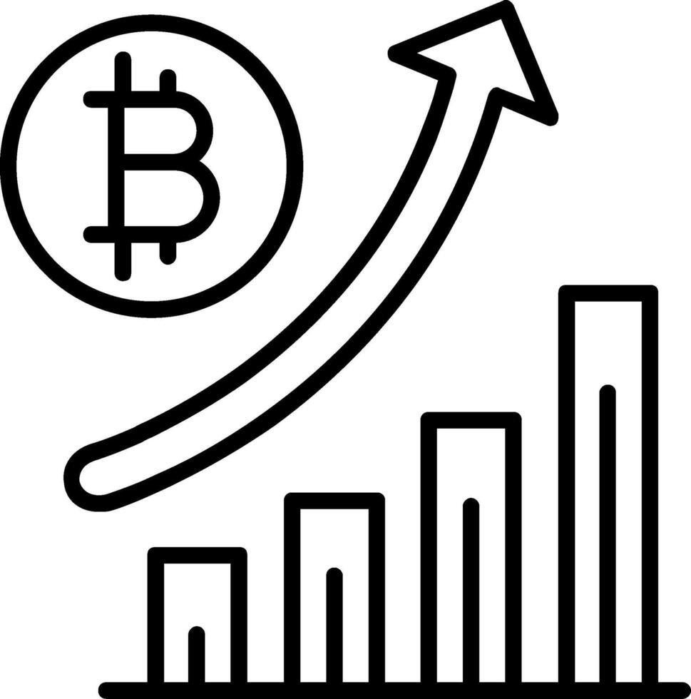 Increase Sales Line Icon vector