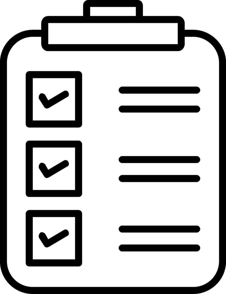 Check List Line Icon vector