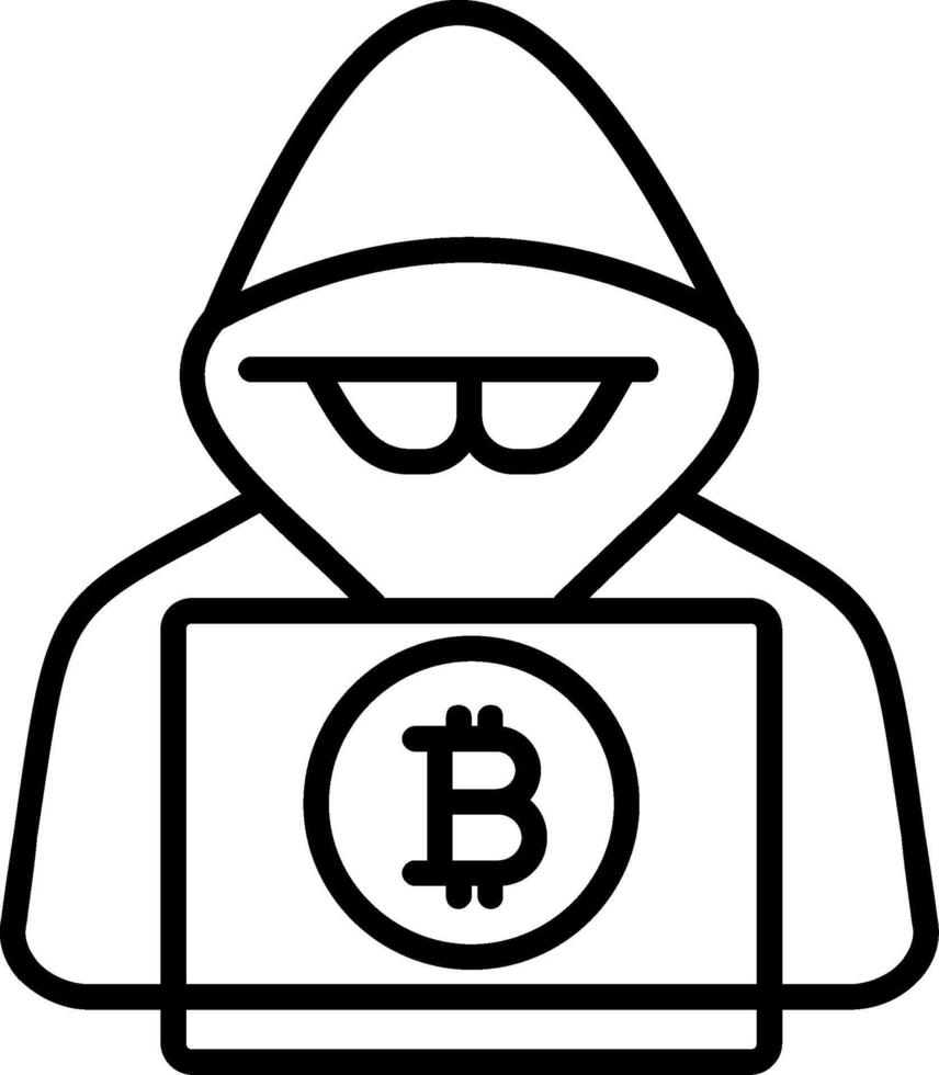 Hacker Line Icon vector