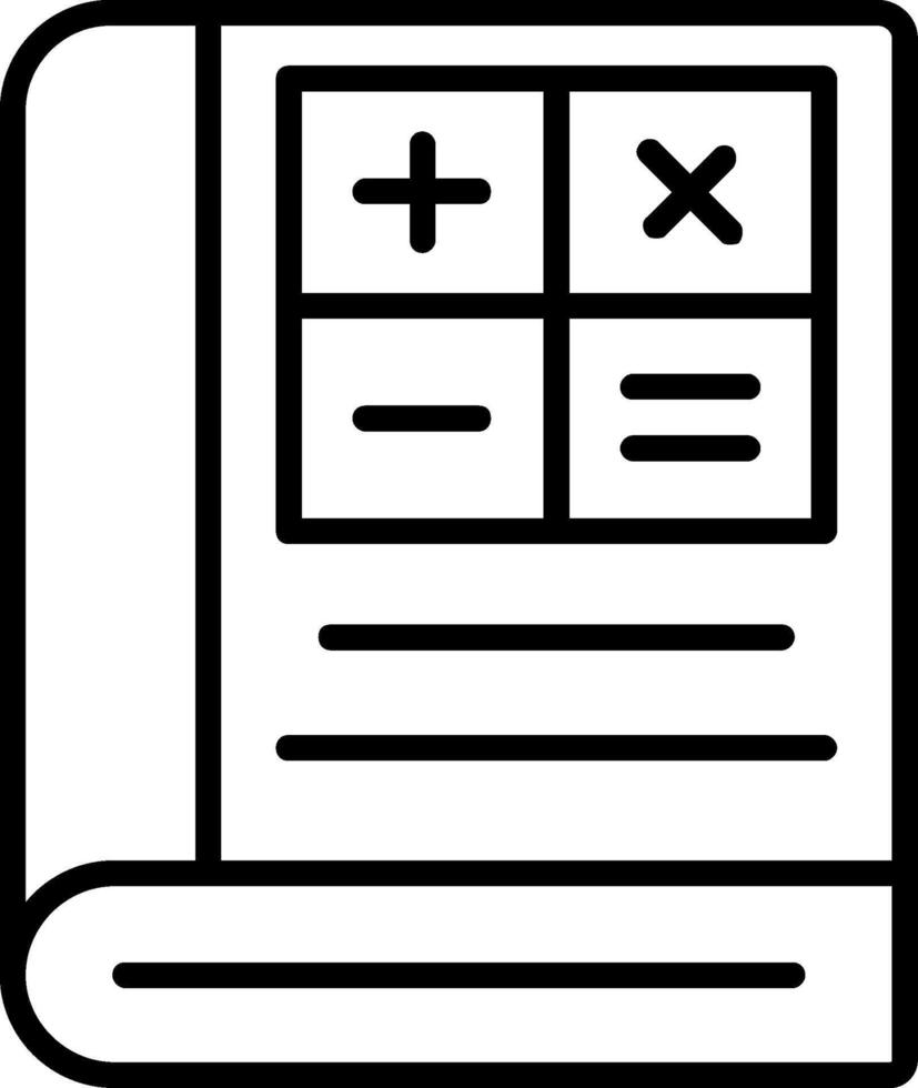 icono de línea de matemáticas vector