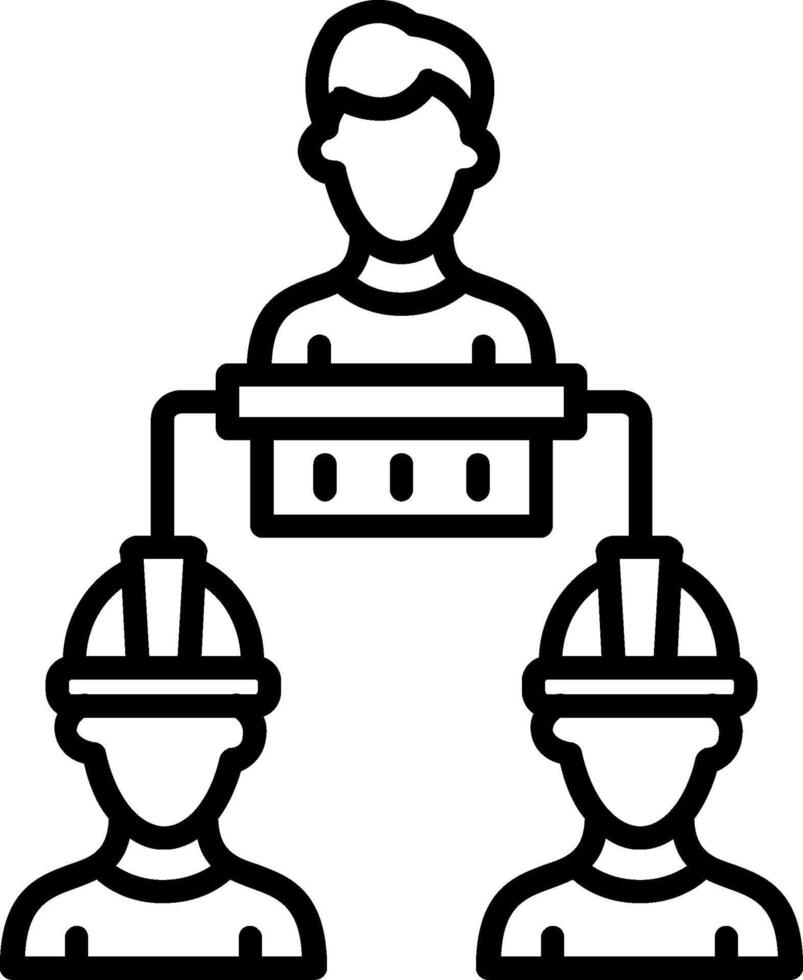 Wall Construction Line Icon vector