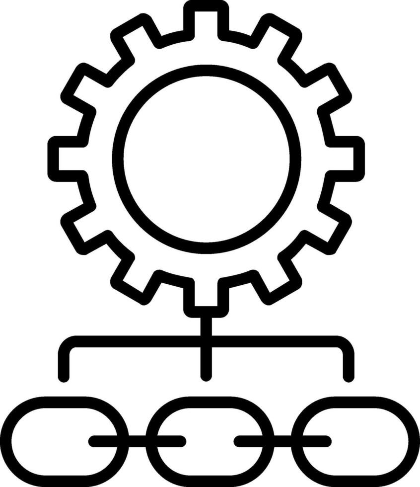 Supply Chain Management Line Icon vector
