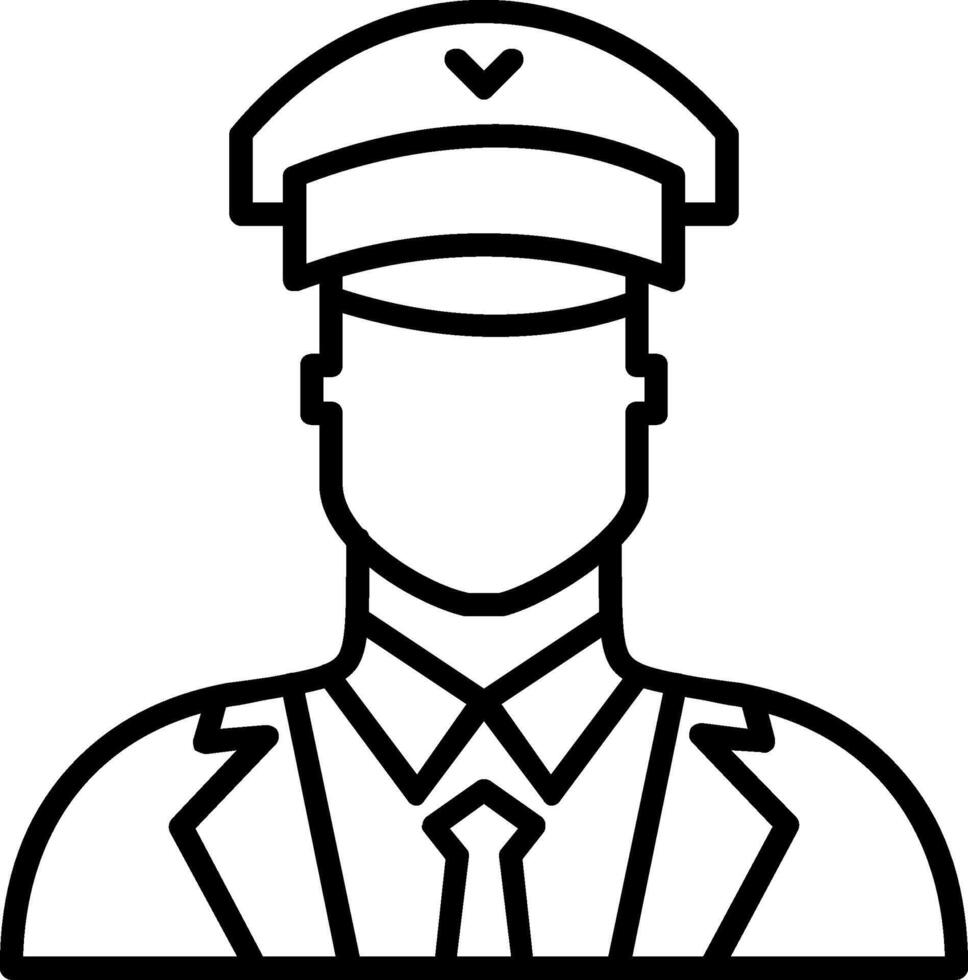 Pilot Line Icon vector