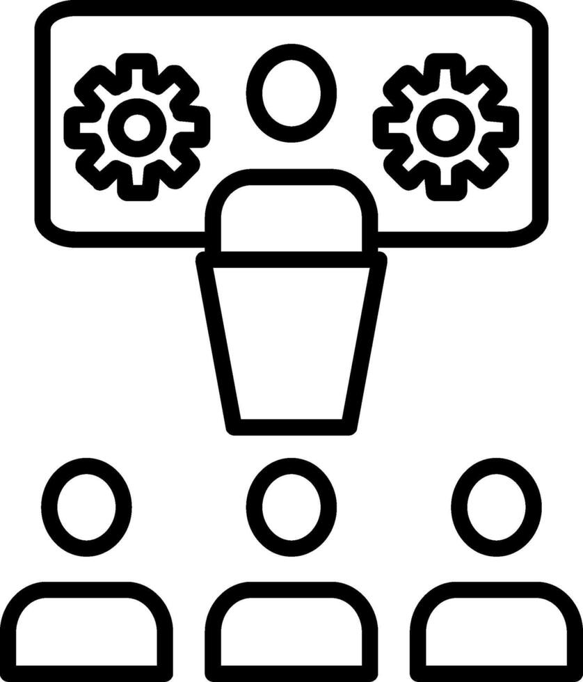 Workshop Line Icon vector