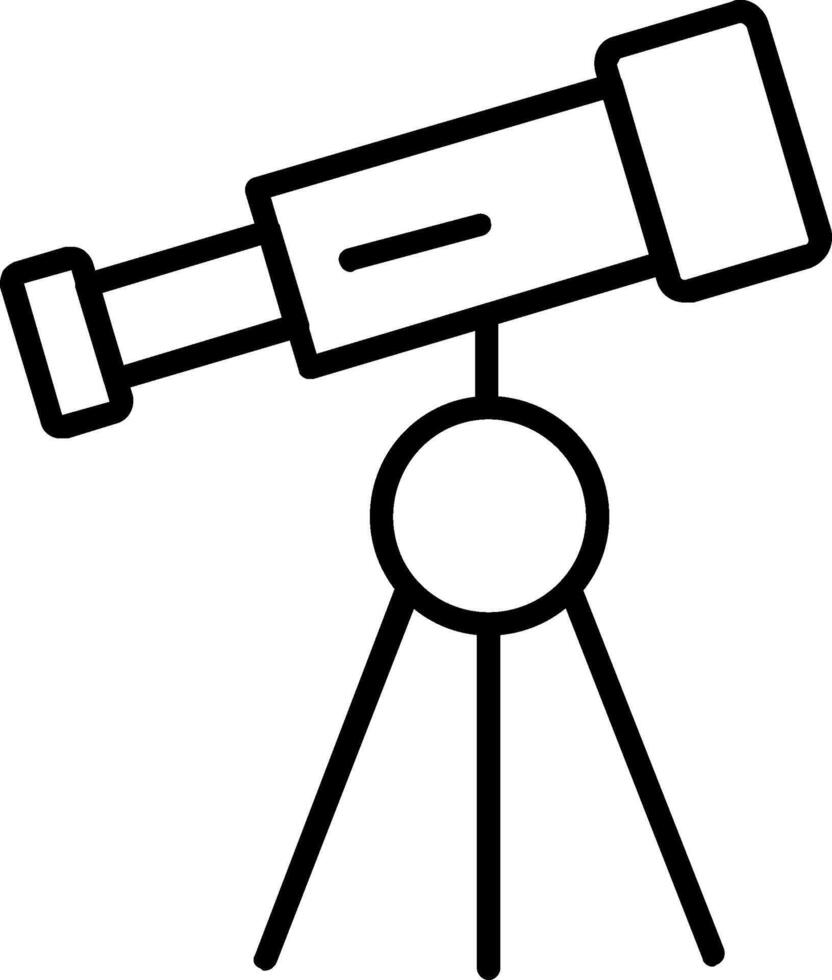 Telescope Line Icon vector