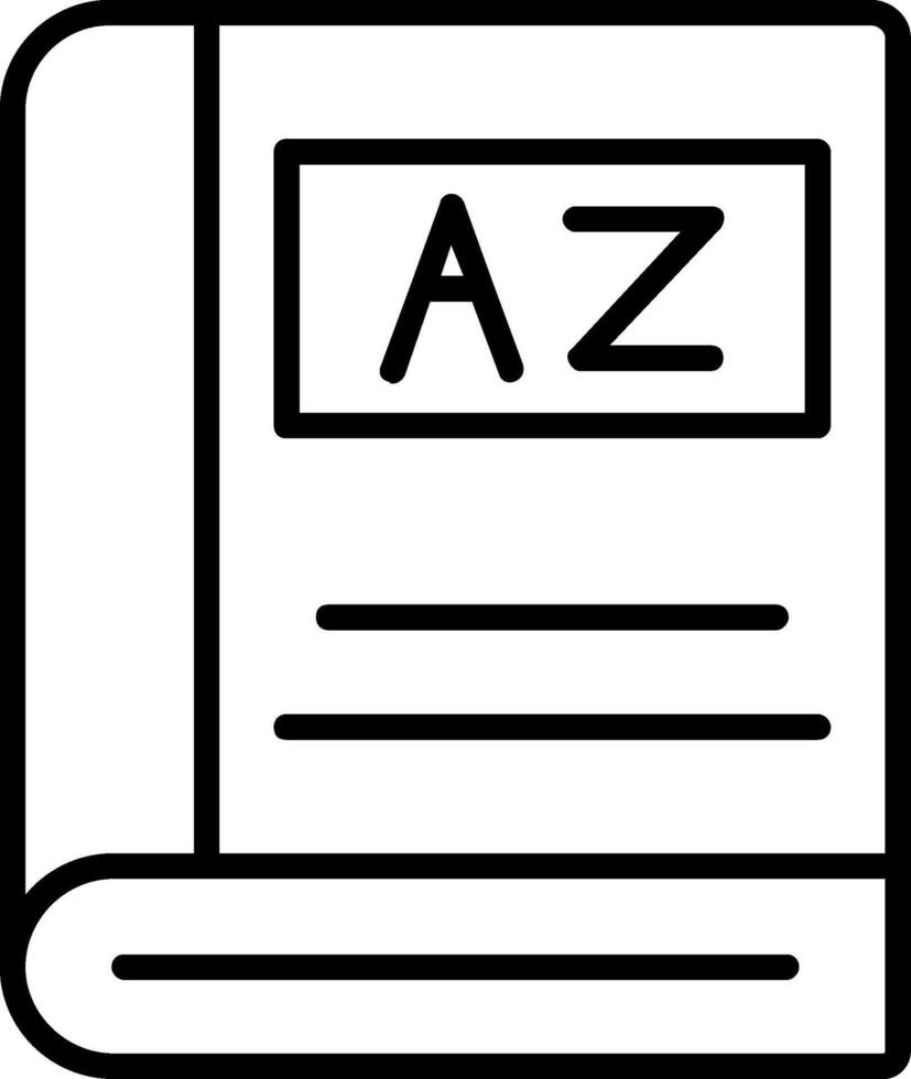 Dictionary Line Icon vector