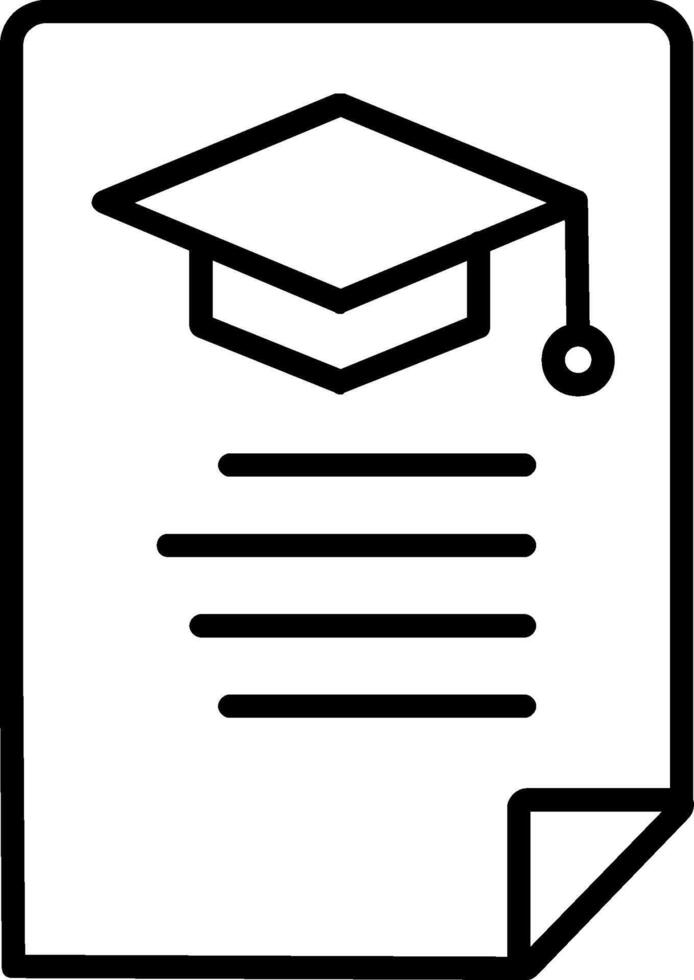 Education News Line Icon vector