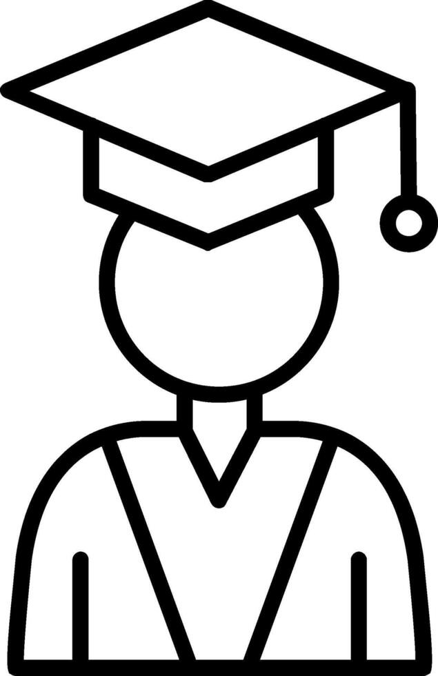 Collegian Line Icon vector