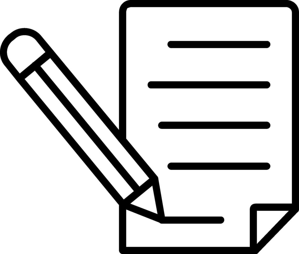 Writing Line Icon vector