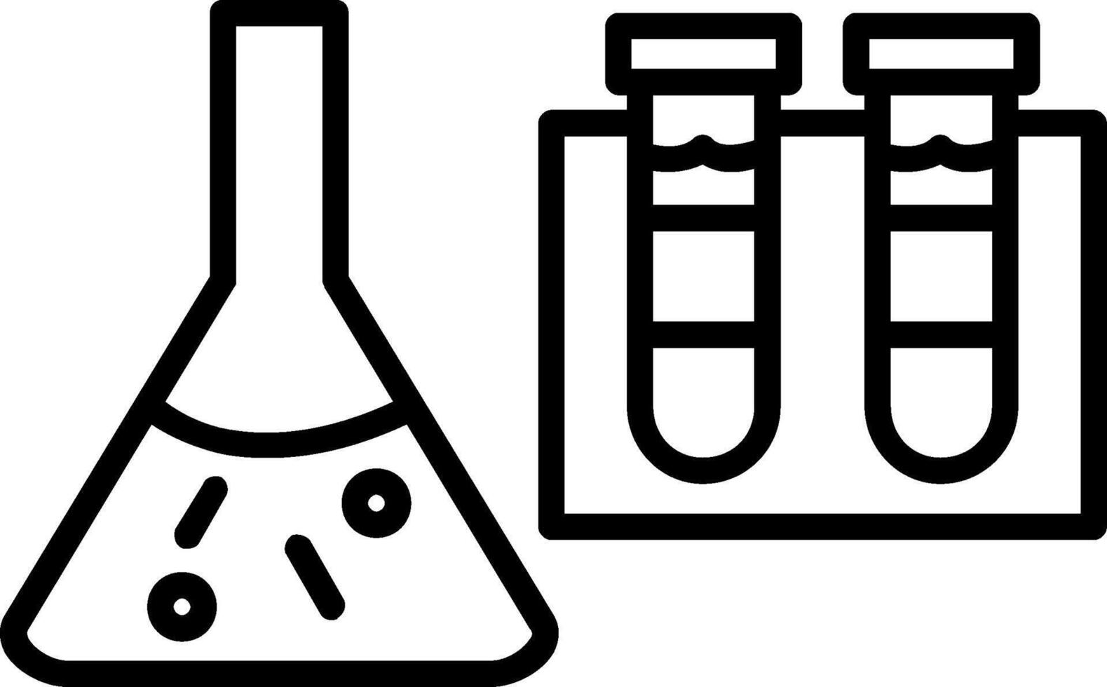 Ciencias cubilete línea icono vector