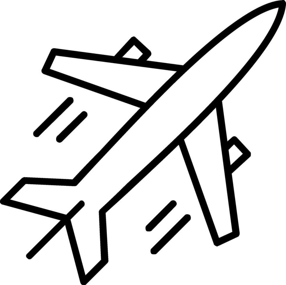 Plane Line Icon vector