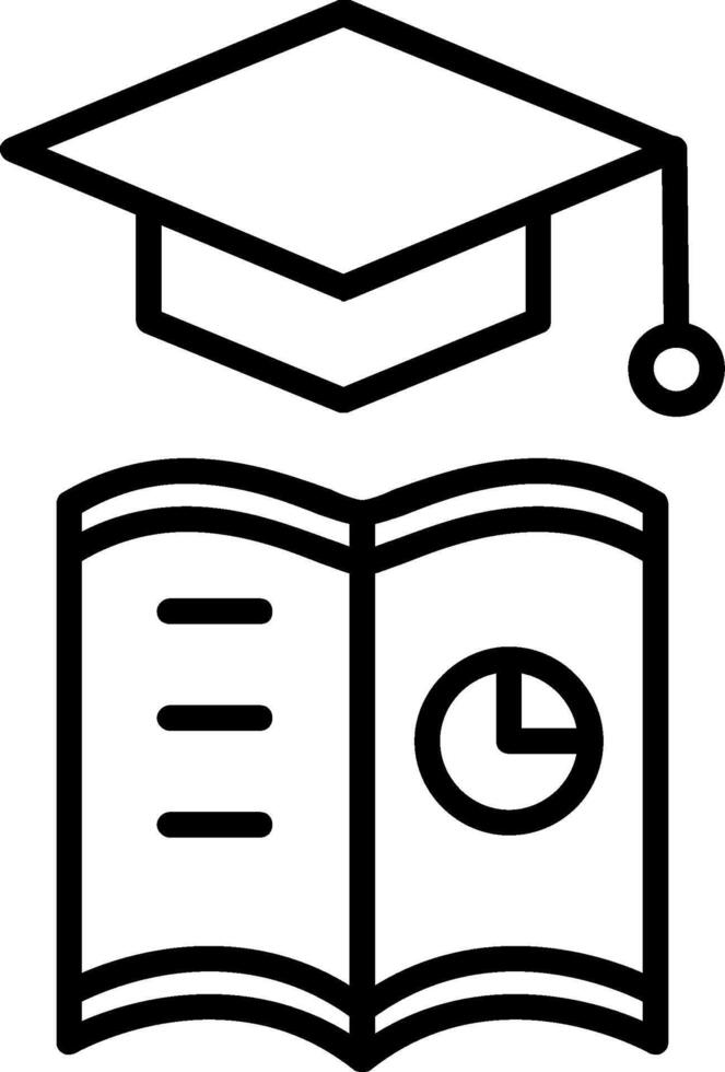 Learning Analytics Line Icon vector