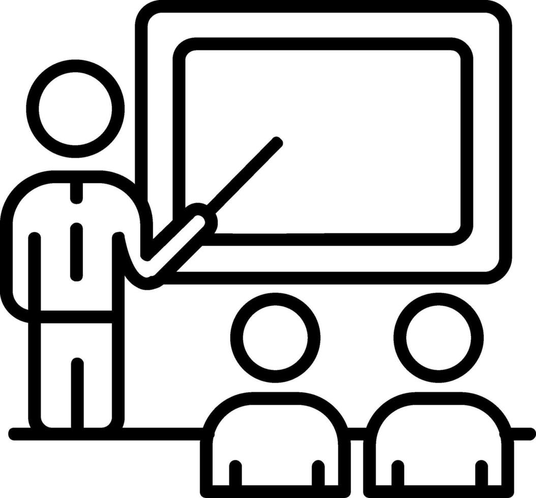 Business Training Line Icon vector