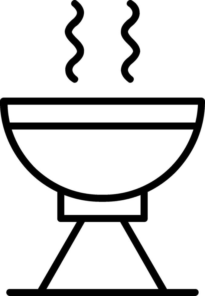 Grill Line Icon vector