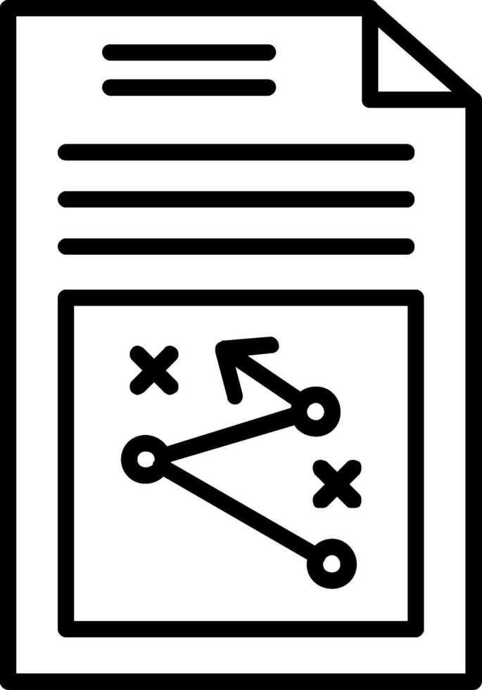 icono de línea de estrategia empresarial vector